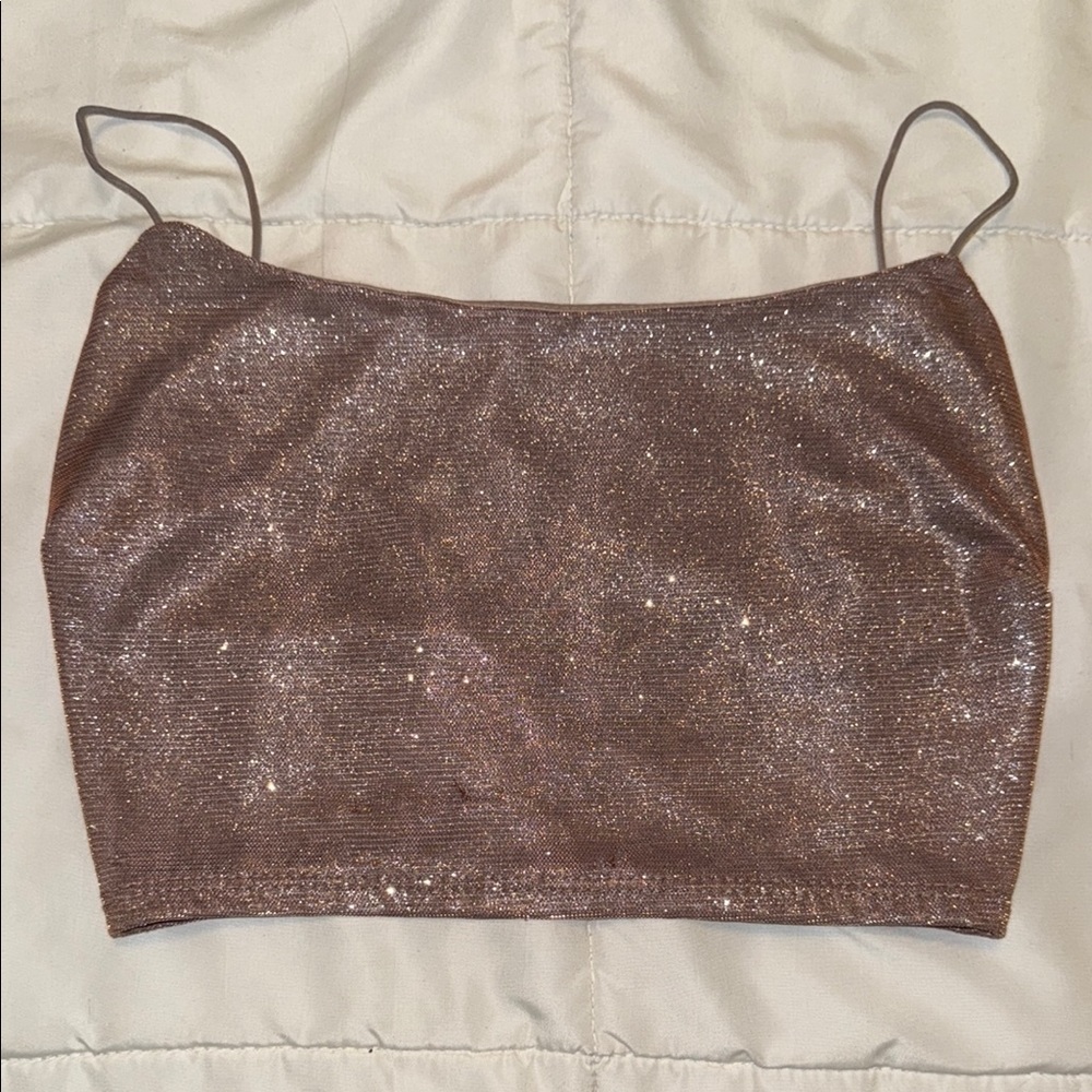 Shimmering pink Crop Top